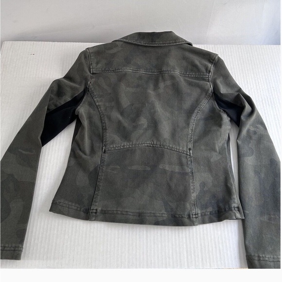 Marrakech X Anthropologie Faravel Camo Green Moto Jacket Size Small - Picture 2 of 9